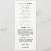 EDITABLE COLOR Wedding Ceremony Program #LCC Programma (Achterkant)