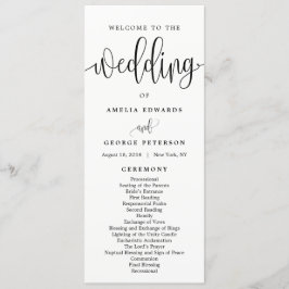 EDITABLE COLOR Wedding Ceremony Program #LCC Programma
