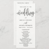 EDITABLE COLOR Wedding Ceremony Program #LCC Programma (Voorkant / Achterkant)