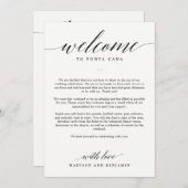 EDITABLE COLOR Welcome Itinerary Kaart MSC (Voorkant / Achterkant)