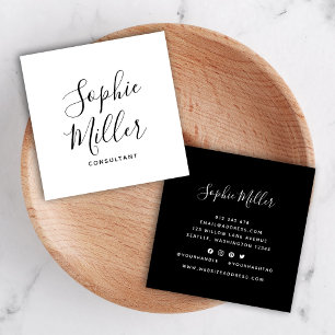 Editable Colors Calligraphy Script Social Media Vierkante Visitekaartje
