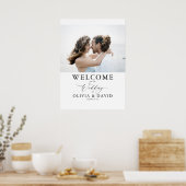 Editable Colors Modern Weddenschap Welkomstfoto Poster (Keuken)