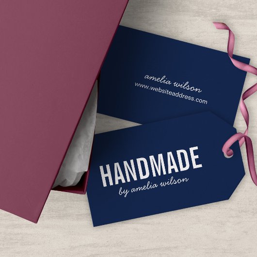 Editable Colors Simple Stylish Bold Handmade Cadeaulabel