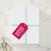 Editable Colors Stylish Bold Handmade with Love Cadeaulabel (Met Touw)