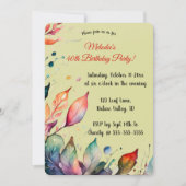 Editable Colourful Leaves Invitation (Devant)