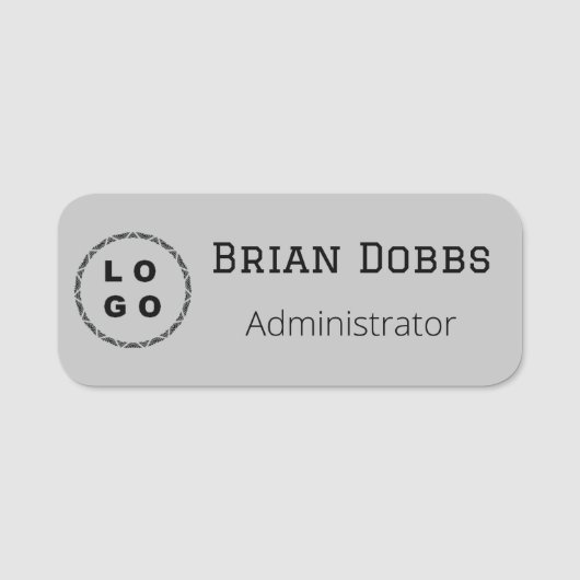 Editable Company Logo Name Tag (Voorkant)