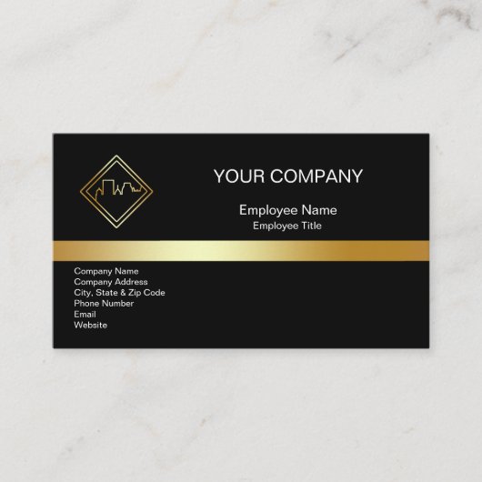 Editable Company Logo Visitekaartje (Voorkant)