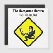 Editable Computer Doctor Magnet (Voorkant / Achterkant)