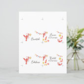 Editable Crawfish Food Tent Cards (Staand voorkant)