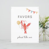 Editable Crawfish Party Favor Sign (Staand voorkant)
