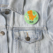 Editable Crayon Style – Dinosaur Roarsome Ronde Button 5,7 Cm (In situ)