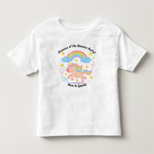 Editable Crayon Style – Unicorn Dream Sparkle Kinder Shirts (Voorkant)