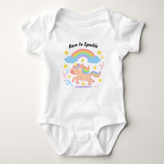 Editable Crayon Style – Unicorn Dream Sparkle Romper (Voorkant)
