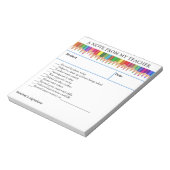 Editable Crayons Positive Note From My Teacher Notitieblok (Gedraaid)