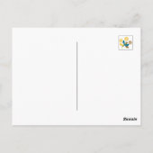 Editable Dandelion Black ver briefkaart (Achterkant)