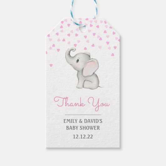 Editable Dank u Gift Labels, de Eigen Markeringen Cadeaulabel (Voorkant)