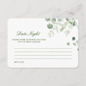 Editable Date Night Idea Vrijgezellenfeest Card Informatiekaartje (Voorkant)