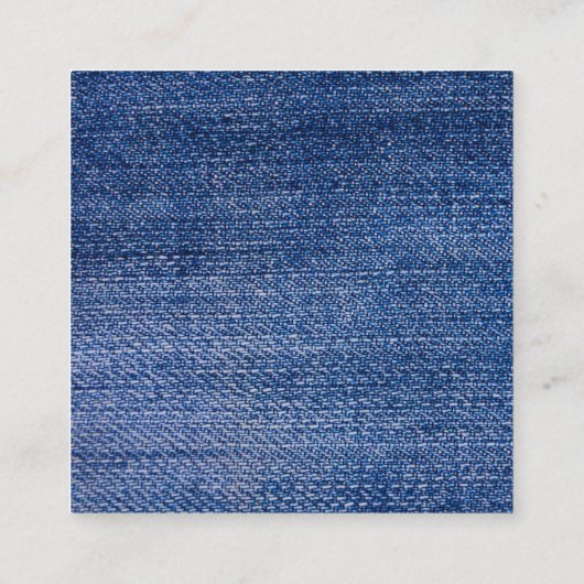 EDITABLE DENIM BLUE LOGO BUSINESS DANK JE KAART (Achterkant)