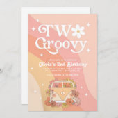 ÉDITABLE DEUX Invitation Super d'anniversaire, Bir (Devant / Derrière)