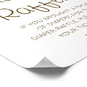 Editable Diaper Raffle Baby Shower Sign Printed Poster (Hoek)