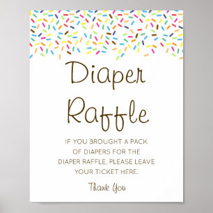 Editable Diaper Raffle Baby Shower Sign Printed Poster