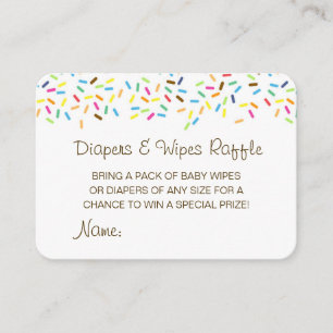 Editable Diapers Wipes Raffle Baby Shower Inserts Informatiekaartje
