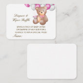 Editable Diapers Wipes Raffle Baby Shower Inserts Informatiekaartje (Voorkant / Achterkant)