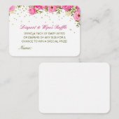 Editable Diapers Wipes Raffle Baby Shower Inserts Informatiekaartje (Voorkant / Achterkant)