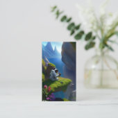 Editable Digital Artist QR Code Visitekaartje (Staand voorkant)