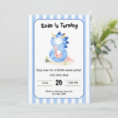 Editable Dinosaur 8th Birthday Invitation  (Debout devant)