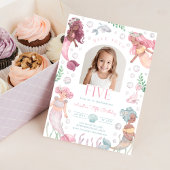 Editable Dive Into Five Mermaid Invitation