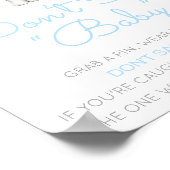 Editable Don't Say Baby Sign, attrapez une affiche (Coin)