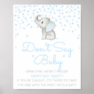 Editable Don't Say Baby Sign, attrapez une affiche