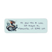Editable Dragon Return Address Etiket (Voorkant)