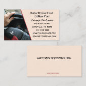 Editable Driving School Instructor Visitekaartje (Voorkant / Achterkant)