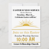 Editable Easter Church Invitation Sunday Service (Devant)