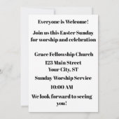 Editable Easter Church Service Invitation Card Kaart (Achterkant)