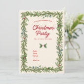Editable Elegant Christmas Party Invitation (Debout devant)
