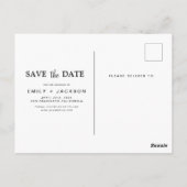 Editable Elegant Save the Date 3 Photo Simple Briefkaart (Achterkant)