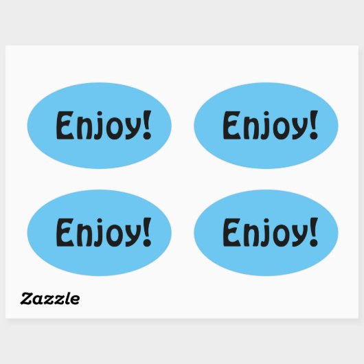 Editable Enjoy Ovale Sticker (Vel)