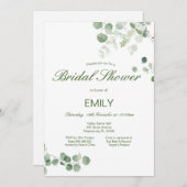 Editable Eucalyptus and Greenery Vrijgezellenfeest Kaart (Voorkant / Achterkant)