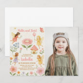 Editable Fairy Garden Invitation d'anniversaire (Devant / Derrière)