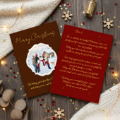 Editable Family Photo Christmas Card Bedankkaart