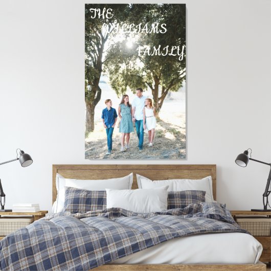 Editable Family Photo Stretched Canvas Print (Insitu (Slaapkamer))