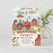 Editable Farm Animals Birthday  Kaart (Staand voorkant)