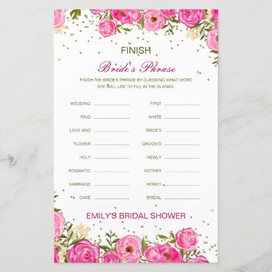 Editable Finish Bride and Groom's Phrase Bridal (Voorkant)