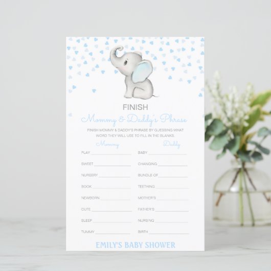 Editable Finish Mam and Dad's Phrase Baby shower (Staand voorkant)