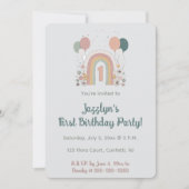  Editable First Birthday Party Invitation (Devant)