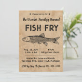 Editable Fish Fry Invitation Kaart (Staand voorkant)