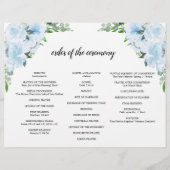 Editable Fleur Jolie Trivouding Wedding Program Flyer (Achterkant)